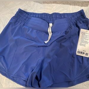 Hotty Hot High-Rise Lined Short 4" in Wild Indigo - NWT